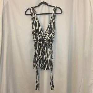 Zebra Print Romper